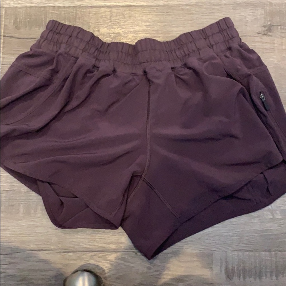 purple lululemon shorts